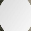 Homeroots 26 in. Round Grey Wood Frame Wall Mirror 376391
